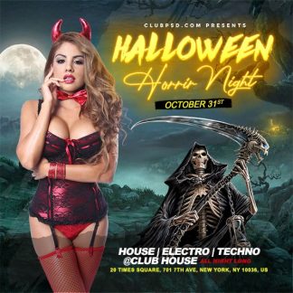 Scary Halloween Nightclub Party scary halloween nightclub party Seasonal flyers