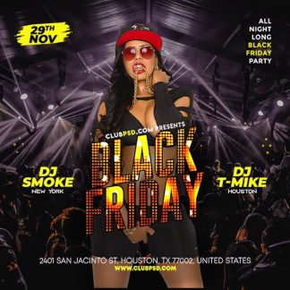 Black Friday Nightclub Party Time black friday nightclub party time Seasonal flyers