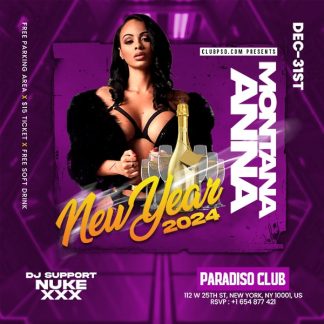 Happy New Year Midnight Party happy new year midnight party Seasonal flyers