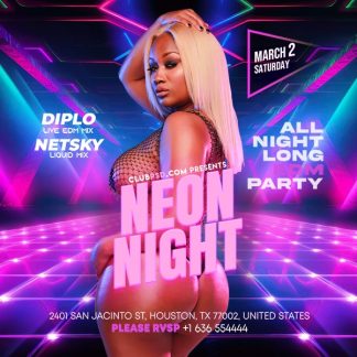 Sexy Neon Nightclub Party sexy neon nightclub party Event flyers