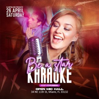 Nightclub Karaoke Show nightclub karaoke show Event flyers