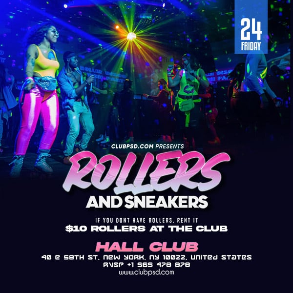 Rollers Night rollers night Event flyers