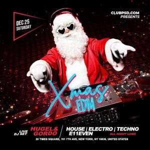 Santa Dj Party santa dj party Seasonal flyers